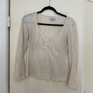 & other stories knit baby doll long sleeve shirt, size xs but fits like a medium